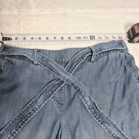 Talbots Women's Wide Belted Ankle Pants - Kali Wash - Picture 6 of 12